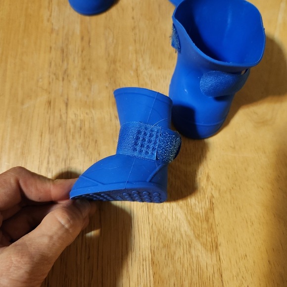 4 pcs Set Pet Dog Waterproof Rain Boots Anti-slip Rubber Shoes Large Outside - Picture 6 of 9